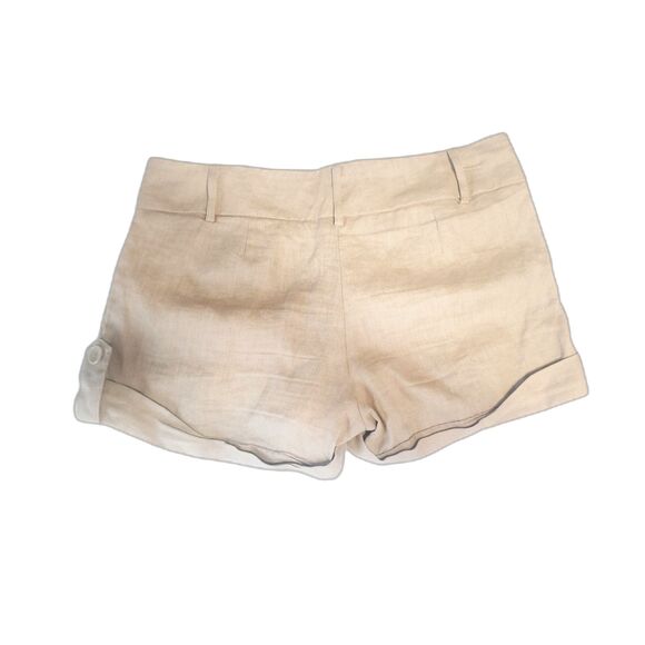Shine & Fine Beige Linen Short Shorts Size Large - Picture 7 of 7